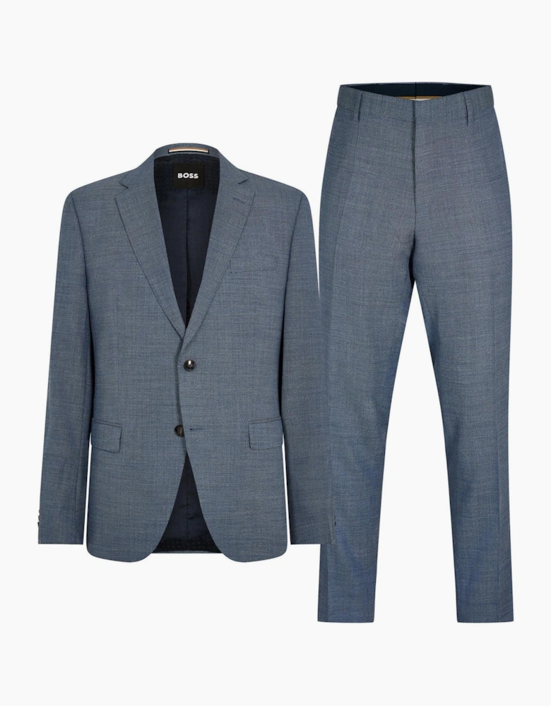 Mens Solid Patterned Notch Collared Full Suit Jacket