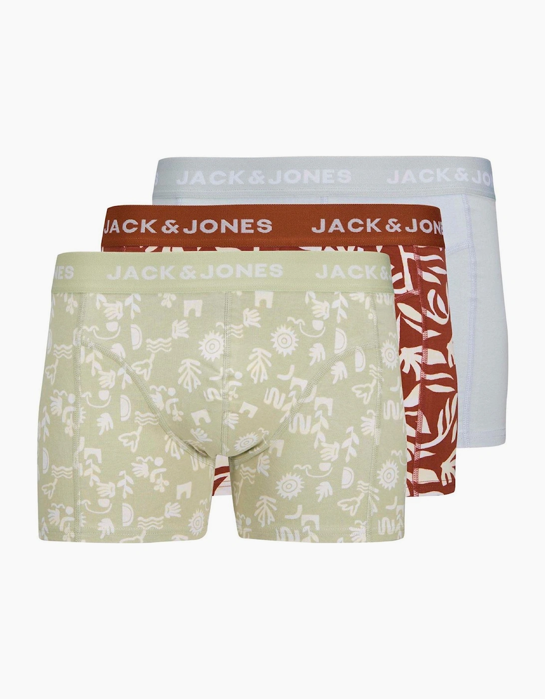 Jack & Jones Men's Desert Sage Trunks 3 Pack  37/36/32 Extra Large