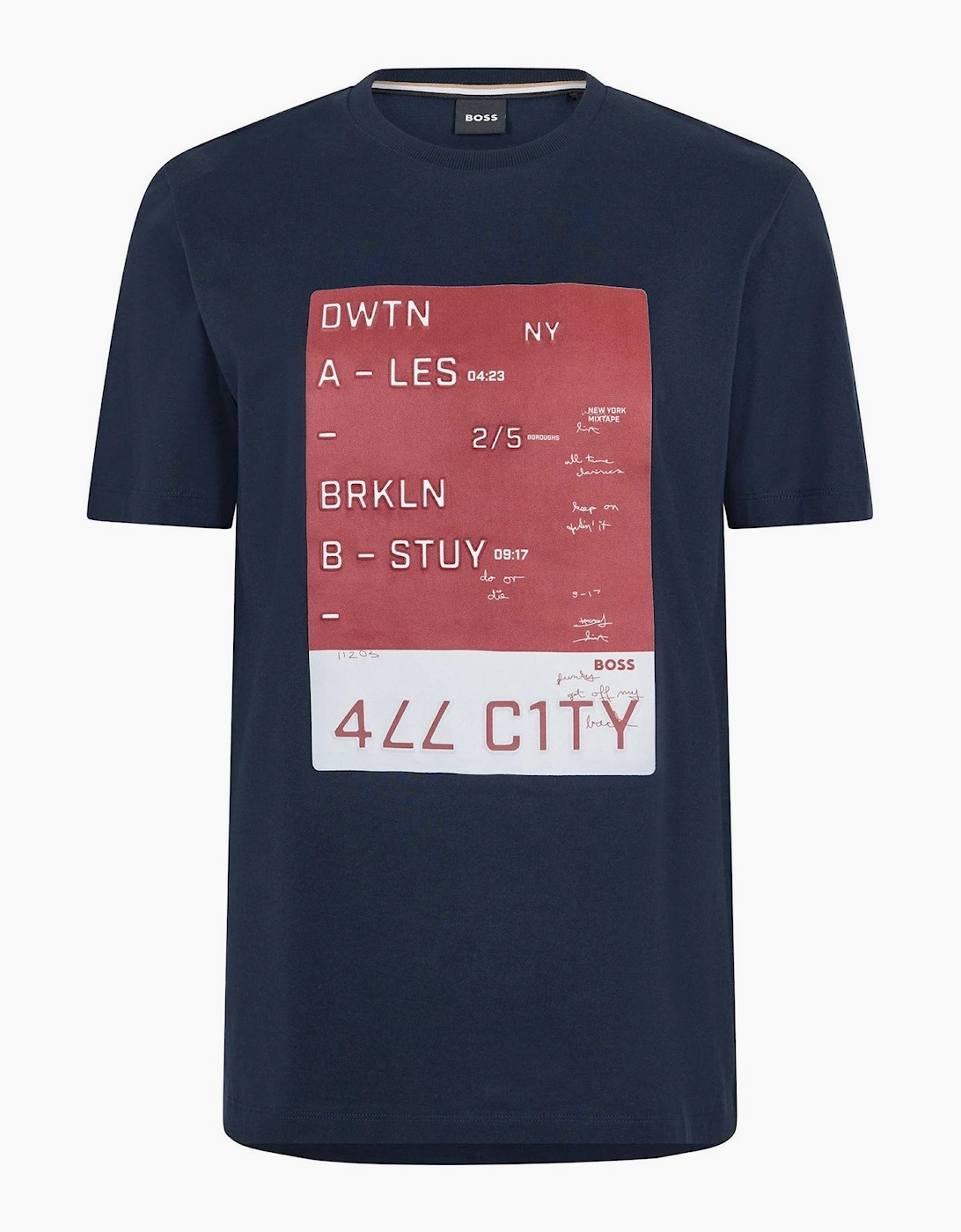 Lettering Graphic Crew Neck Short Sleeve Jersey T-Shirt