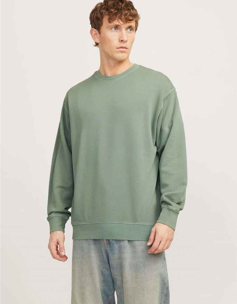 Faded Crew Neck Drop Shoulder Sweatshirt