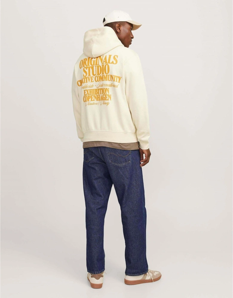 Lettering Hooded Neck Long Sleeve Sweatshirt