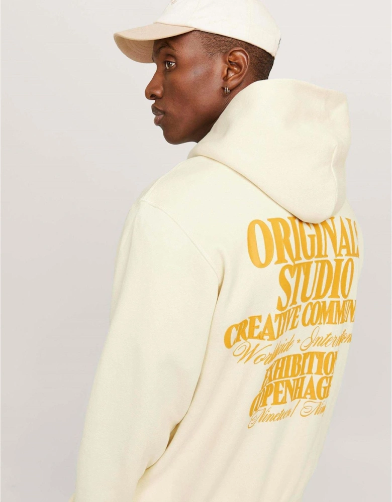 Lettering Hooded Neck Long Sleeve Sweatshirt