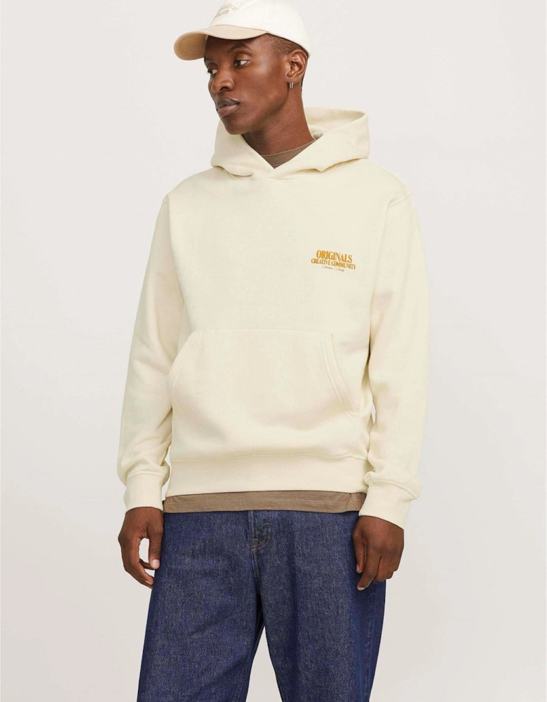 Lettering Hooded Neck Long Sleeve Sweatshirt