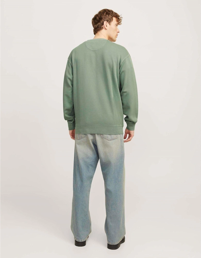 Faded Crew Neck Drop Shoulder Sweatshirt