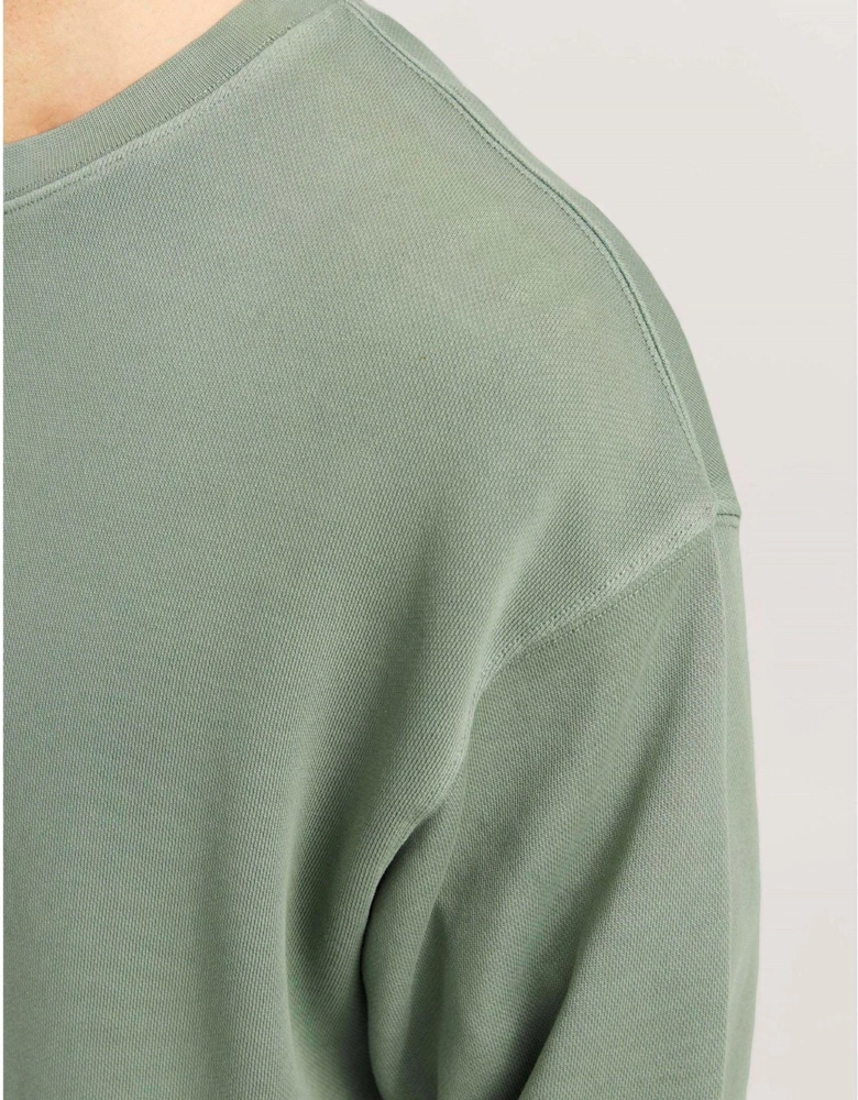 Faded Crew Neck Drop Shoulder Sweatshirt