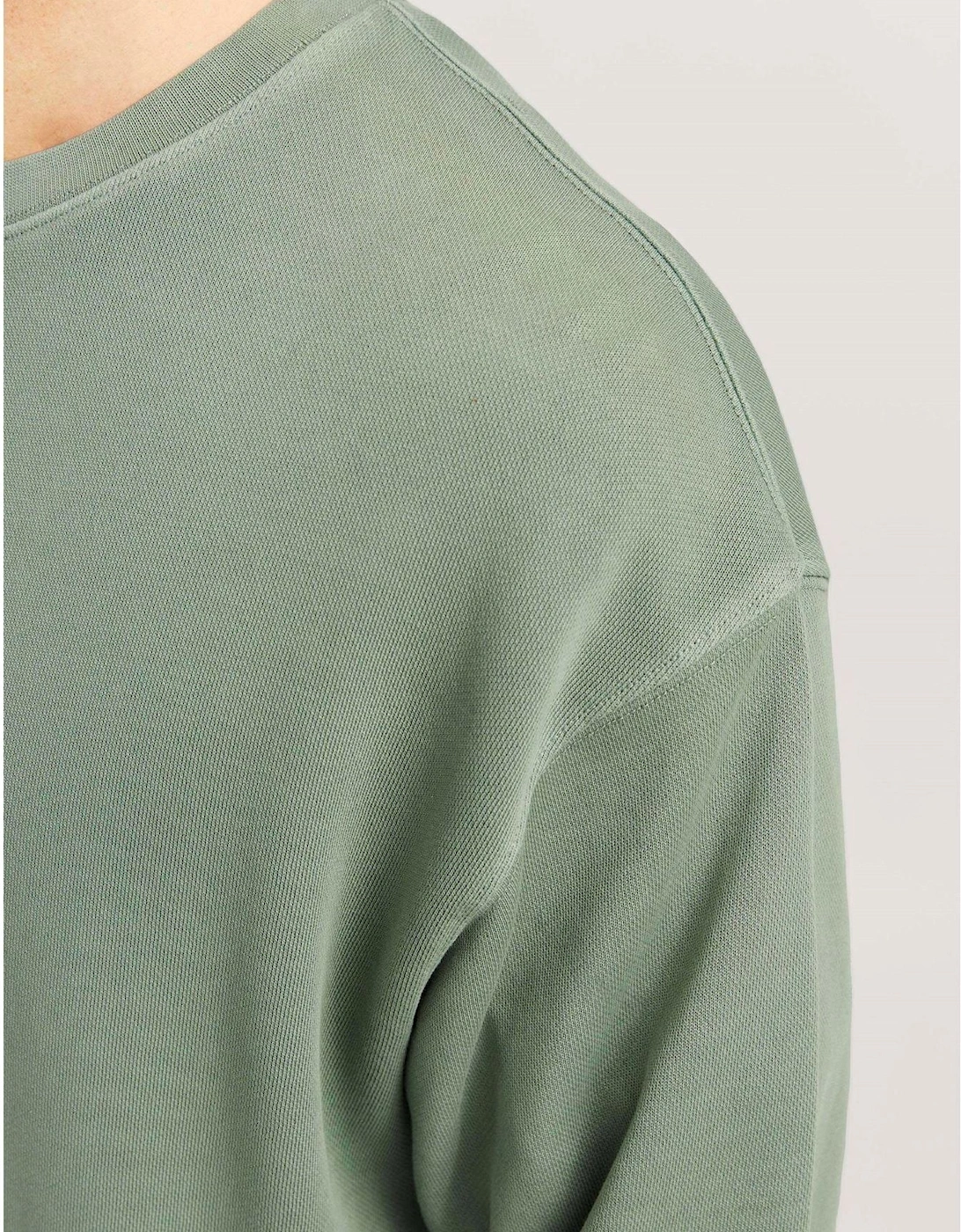 Faded Crew Neck Drop Shoulder Sweatshirt
