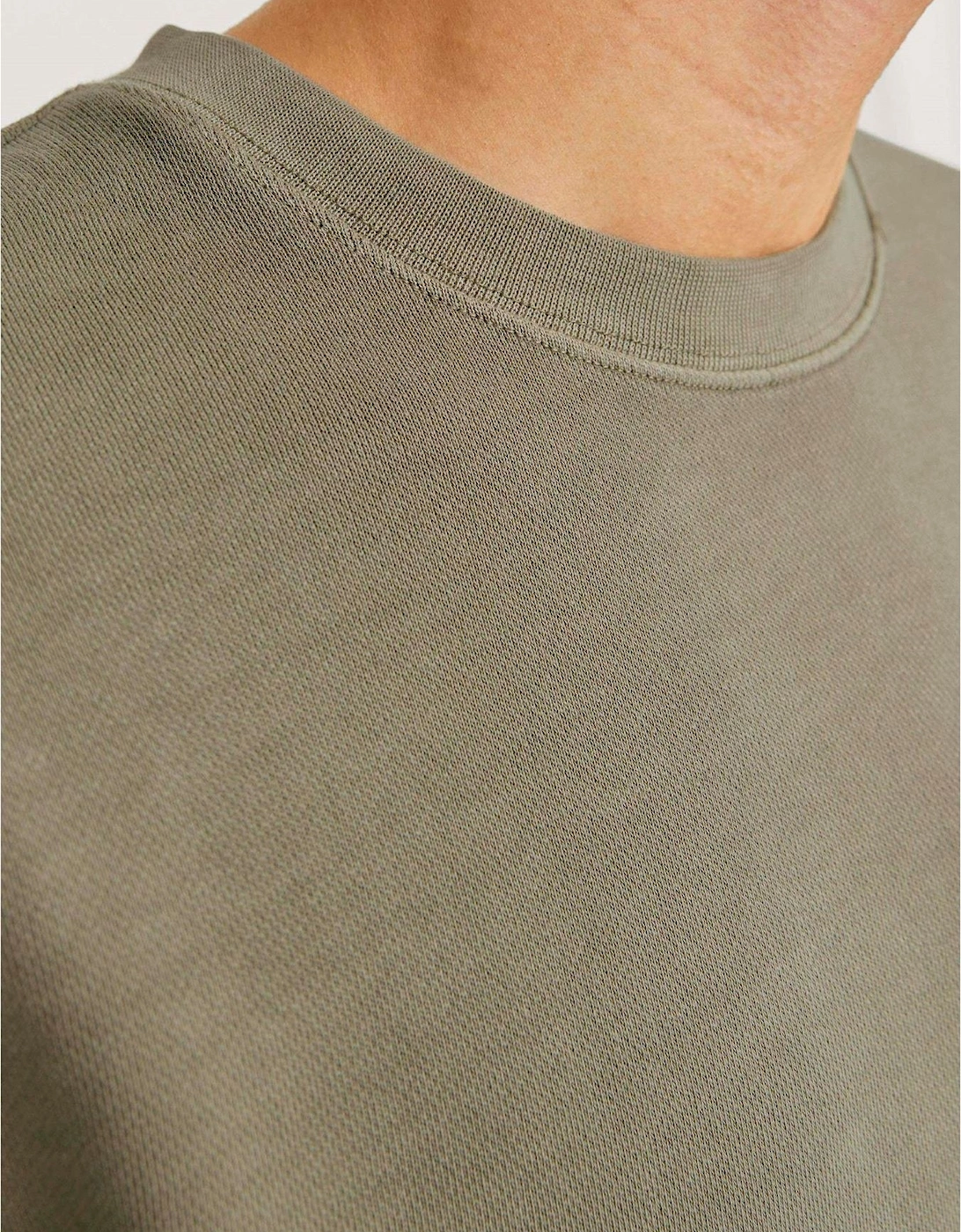 Faded Crew Neck Drop Shoulder Sweatshirt