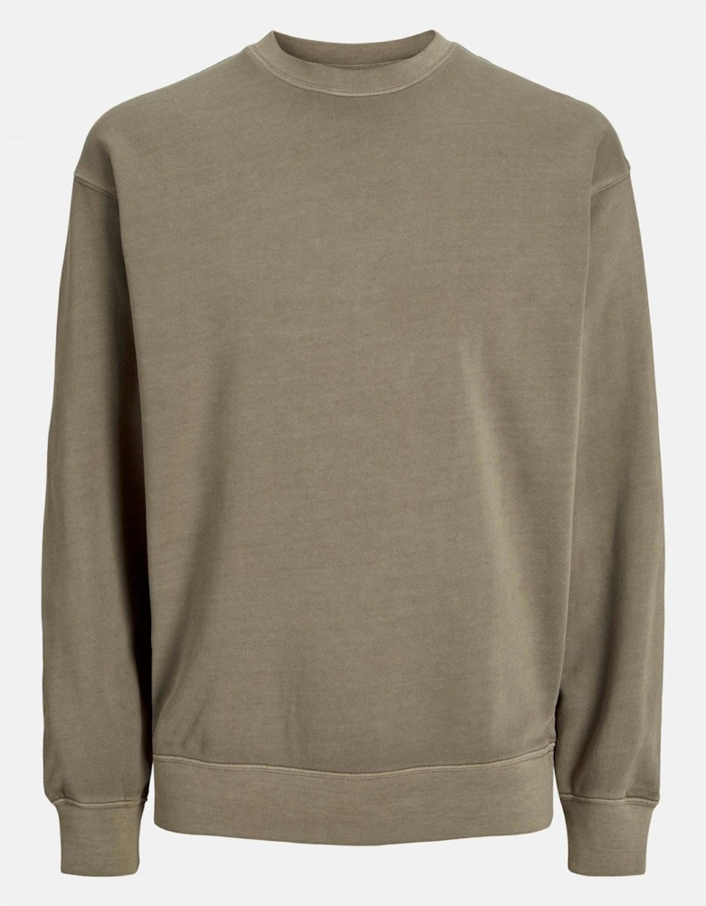 Faded Crew Neck Drop Shoulder Sweatshirt