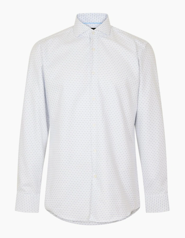 Spread Collar Long Sleeve Oxford Shirt
