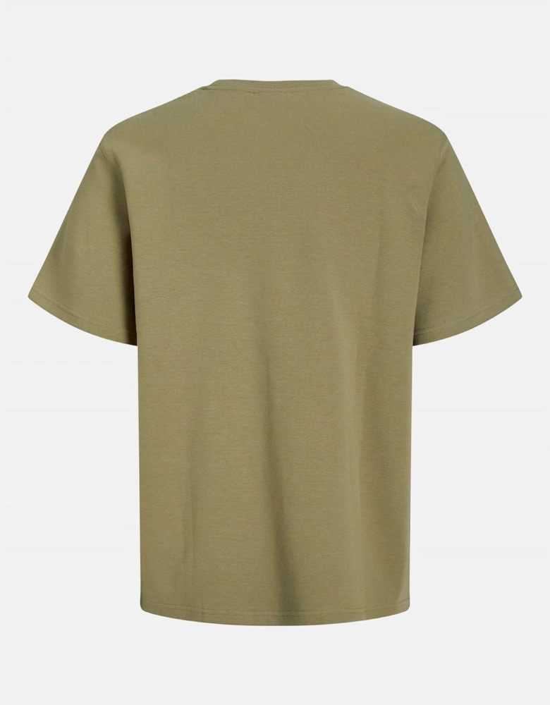 Text Graphic Crew Neck Short Sleeve Jersey T-Shirt