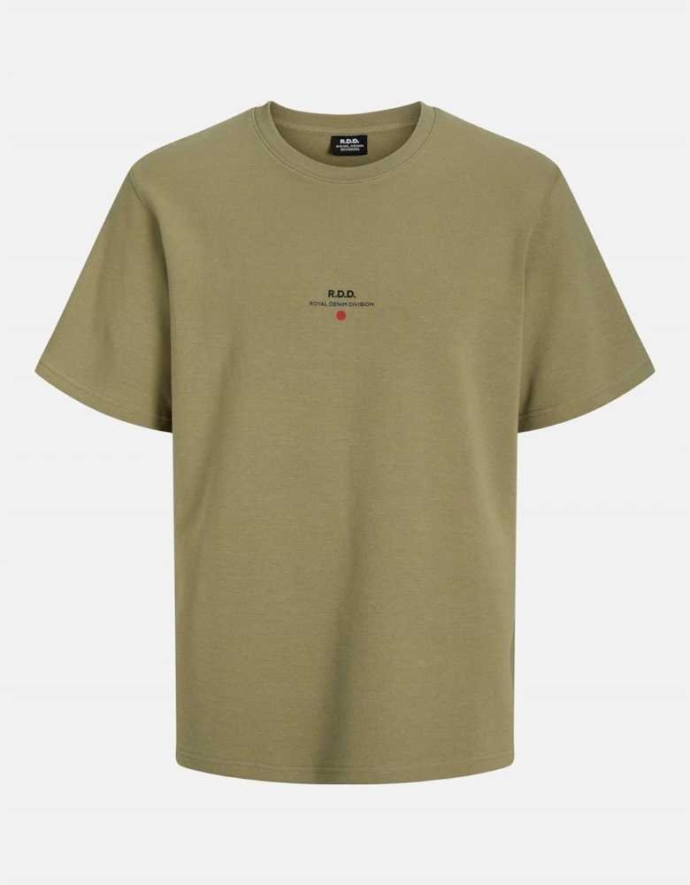 Text Graphic Crew Neck Short Sleeve Jersey T-Shirt