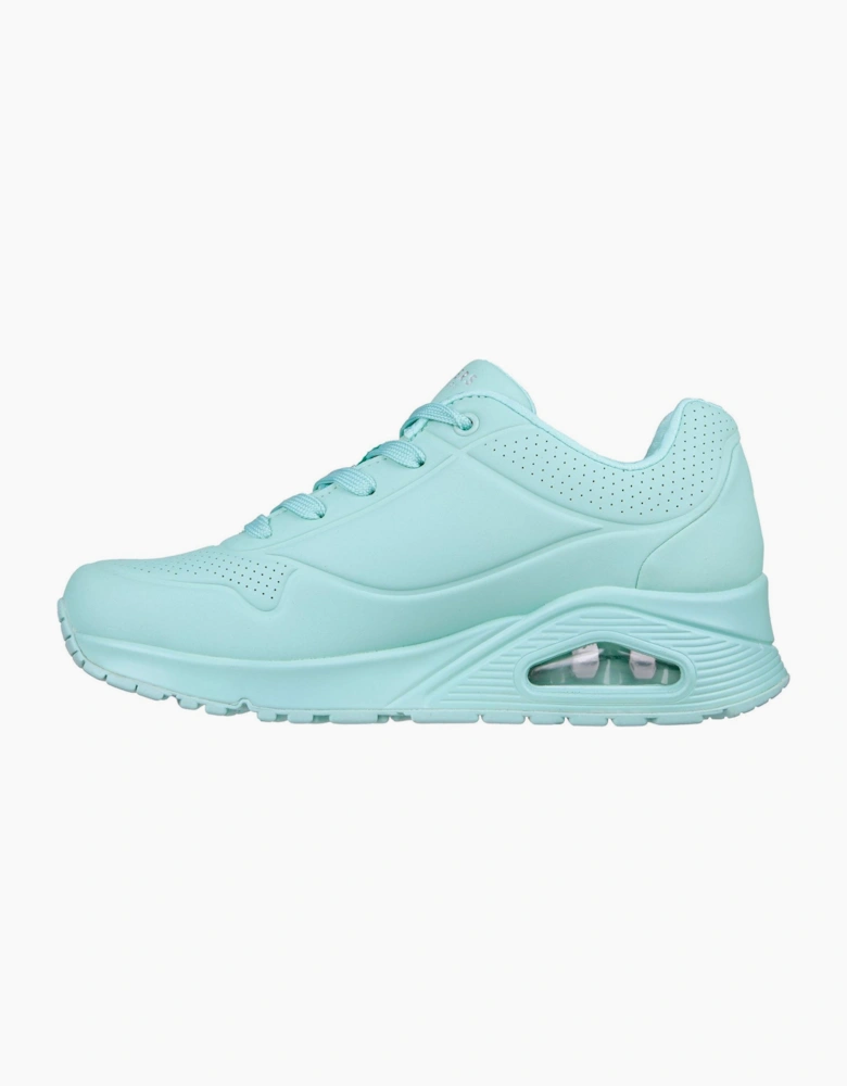 Womens Pastel Durabuck Lace Up Fash Low Top Trainers