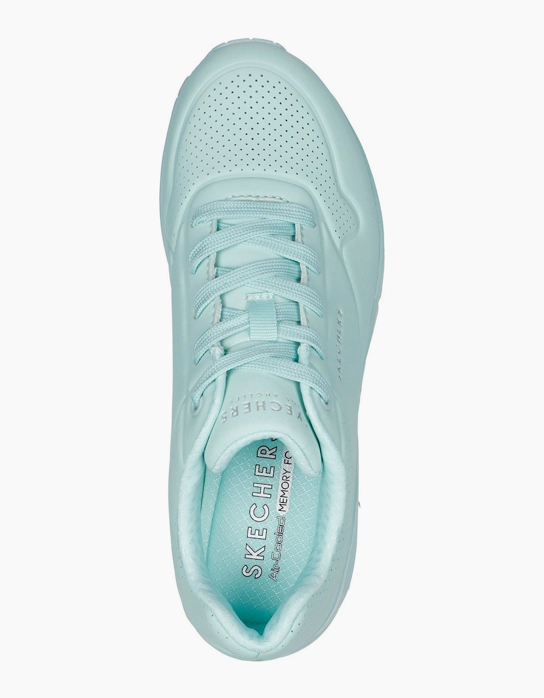Womens Pastel Durabuck Lace Up Fash Low Top Trainers