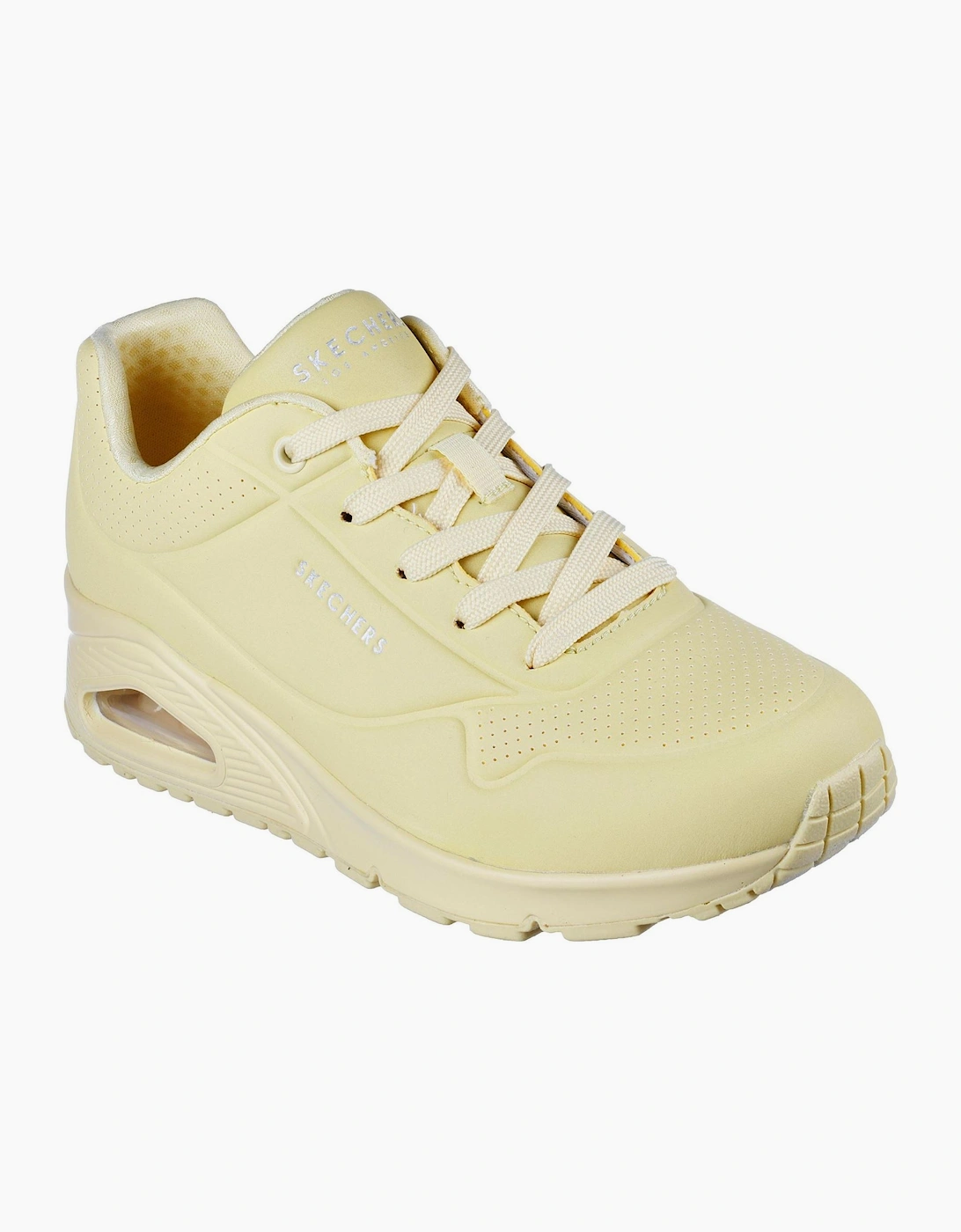 Womens Pastel Durabuck Lace Up Fash Low Top Trainers