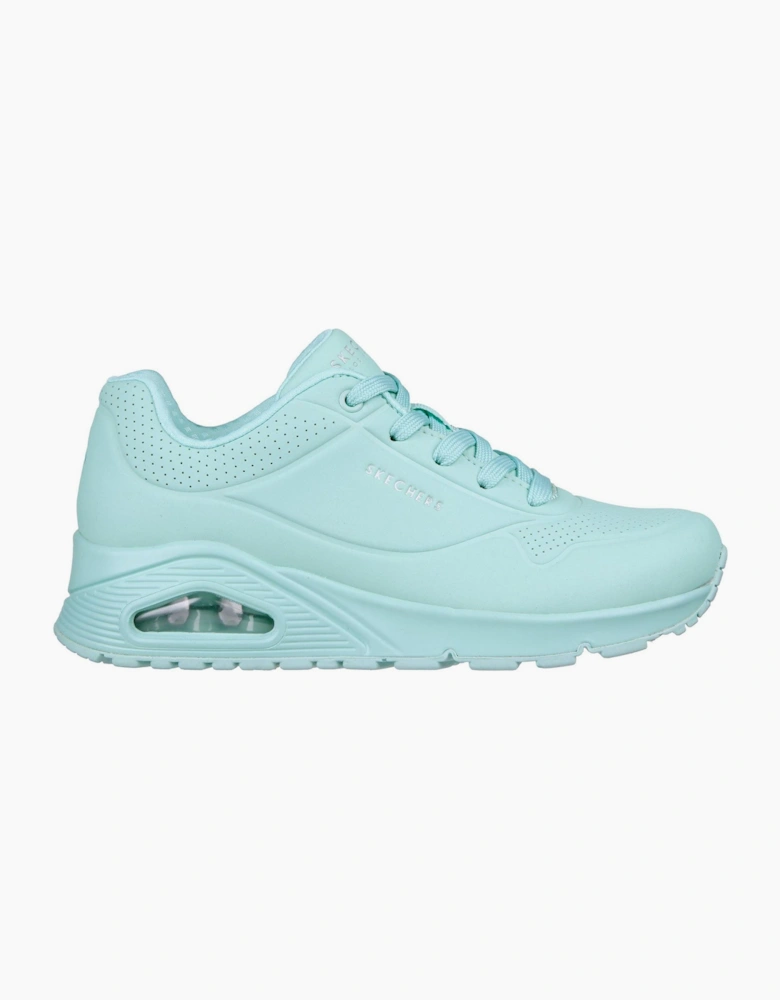 Womens Pastel Durabuck Lace Up Fash Low Top Trainers