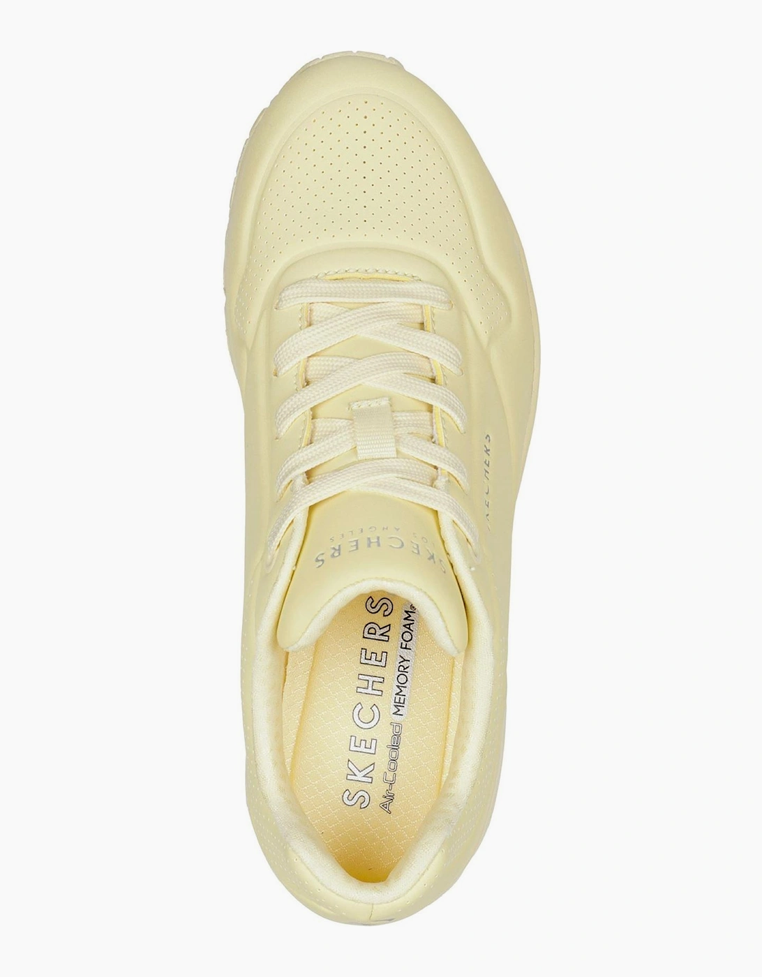 Womens Pastel Durabuck Lace Up Fash Low Top Trainers
