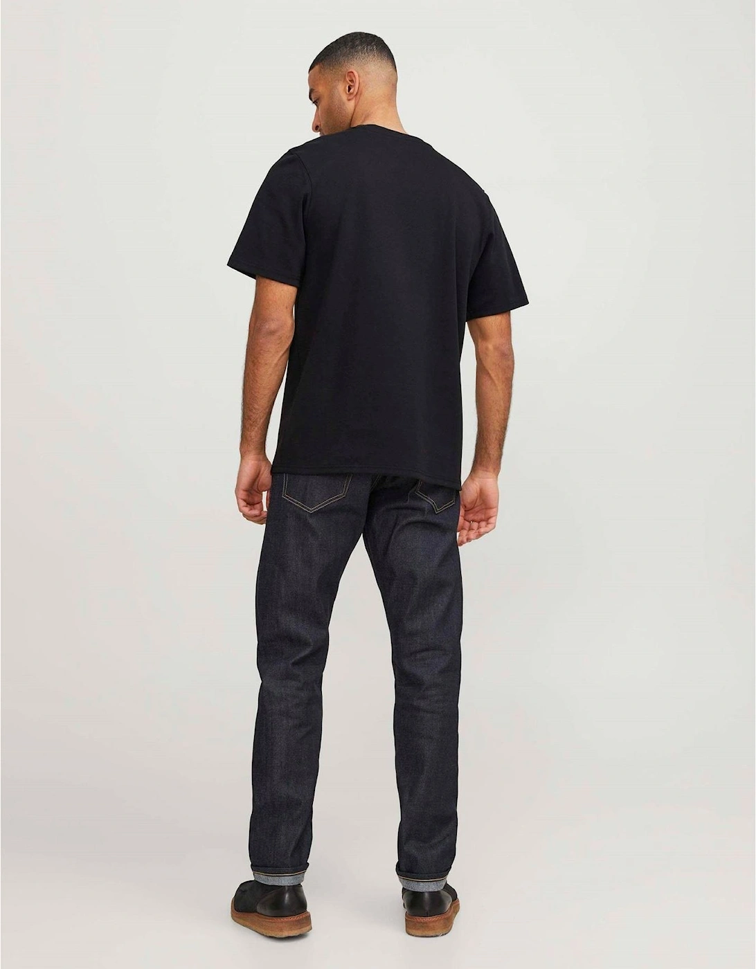 Text Graphic Crew Neck Short Sleeve Jersey T-Shirt