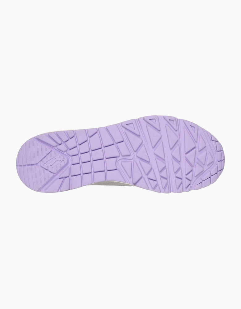 Womens And  Perforated Duraleather Lace Low Top Trainers