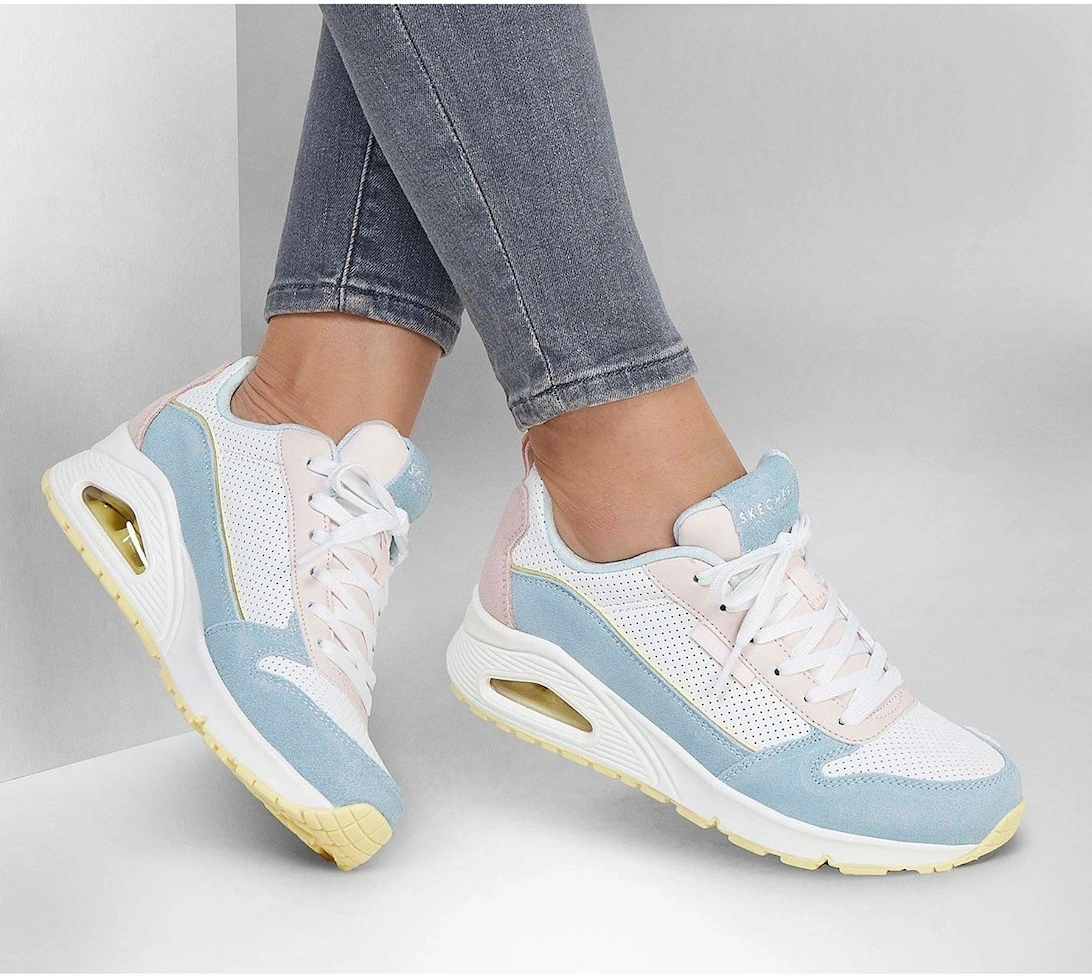 And  Perforated Duraleather Lace Low Top Trainers Girls