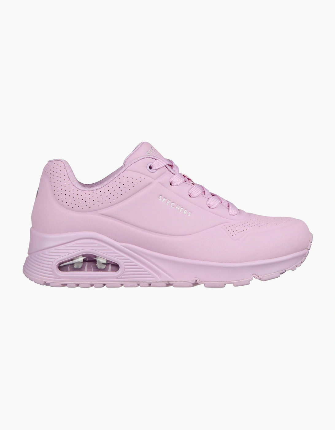 Womens Pastel Durabuck Lace Up Fash Low Top Trainers