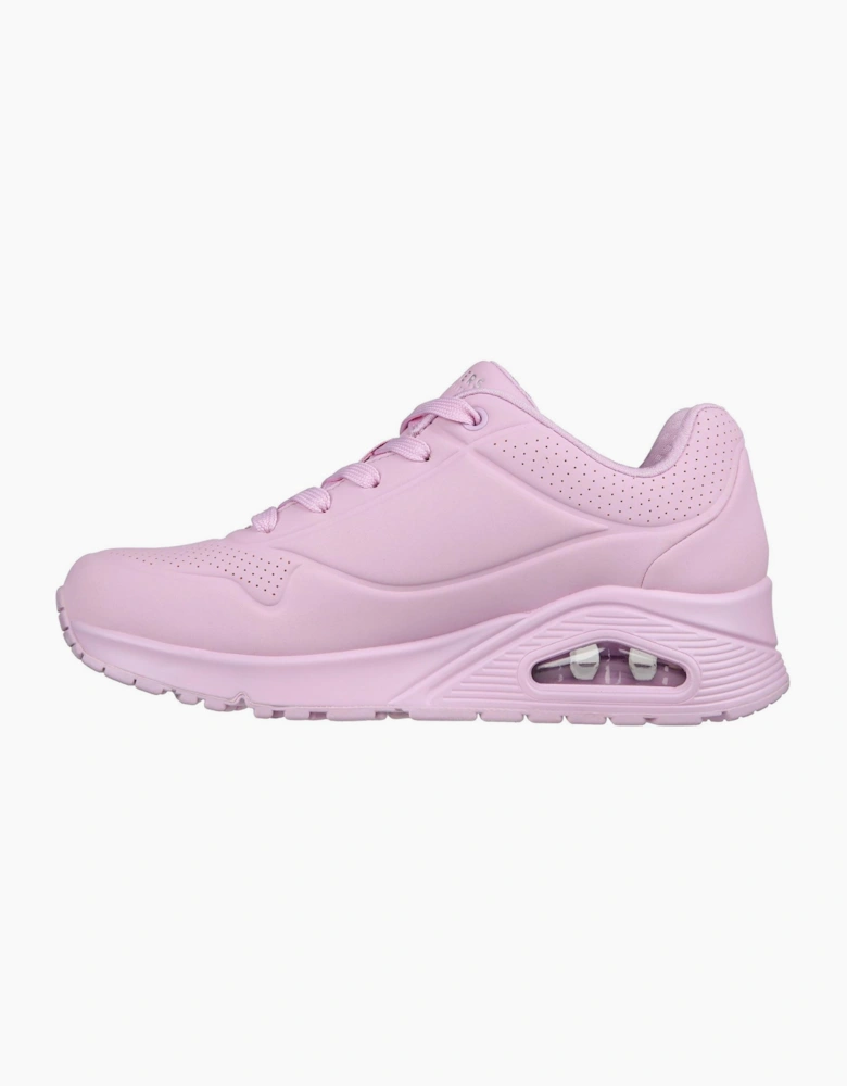 Womens Pastel Durabuck Lace Up Fash Low Top Trainers