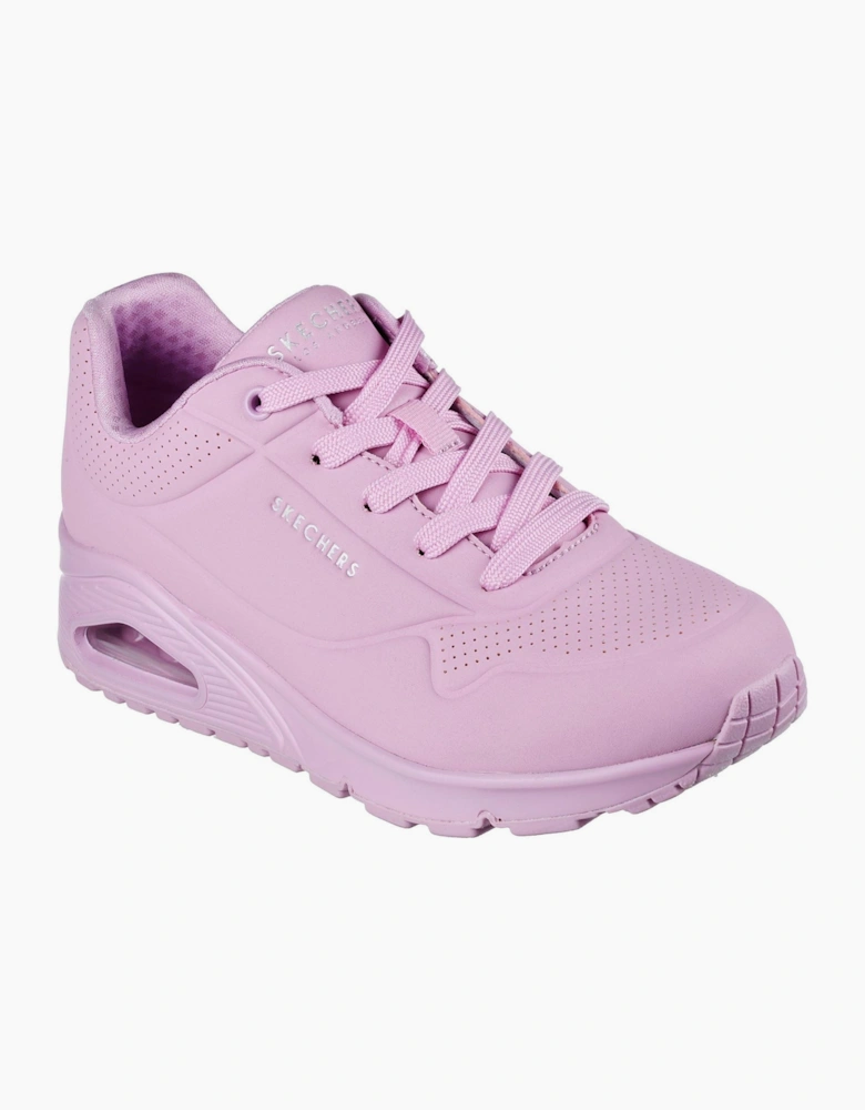 Womens Pastel Durabuck Lace Up Fash Low Top Trainers