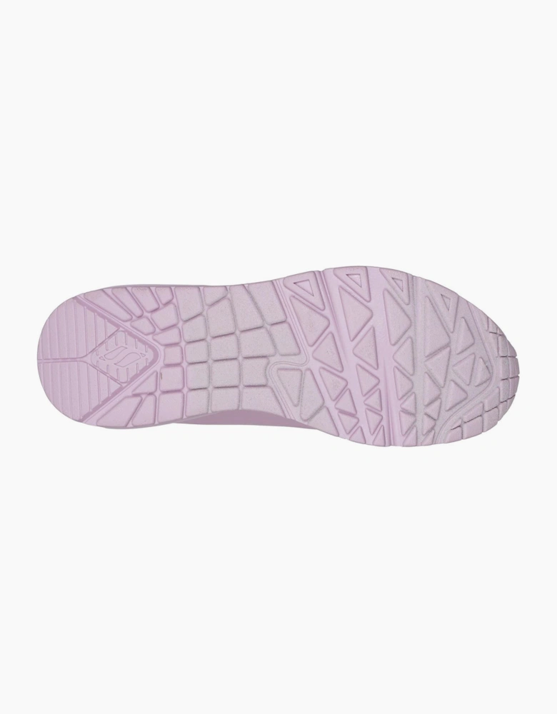 Womens Pastel Durabuck Lace Up Fash Low Top Trainers