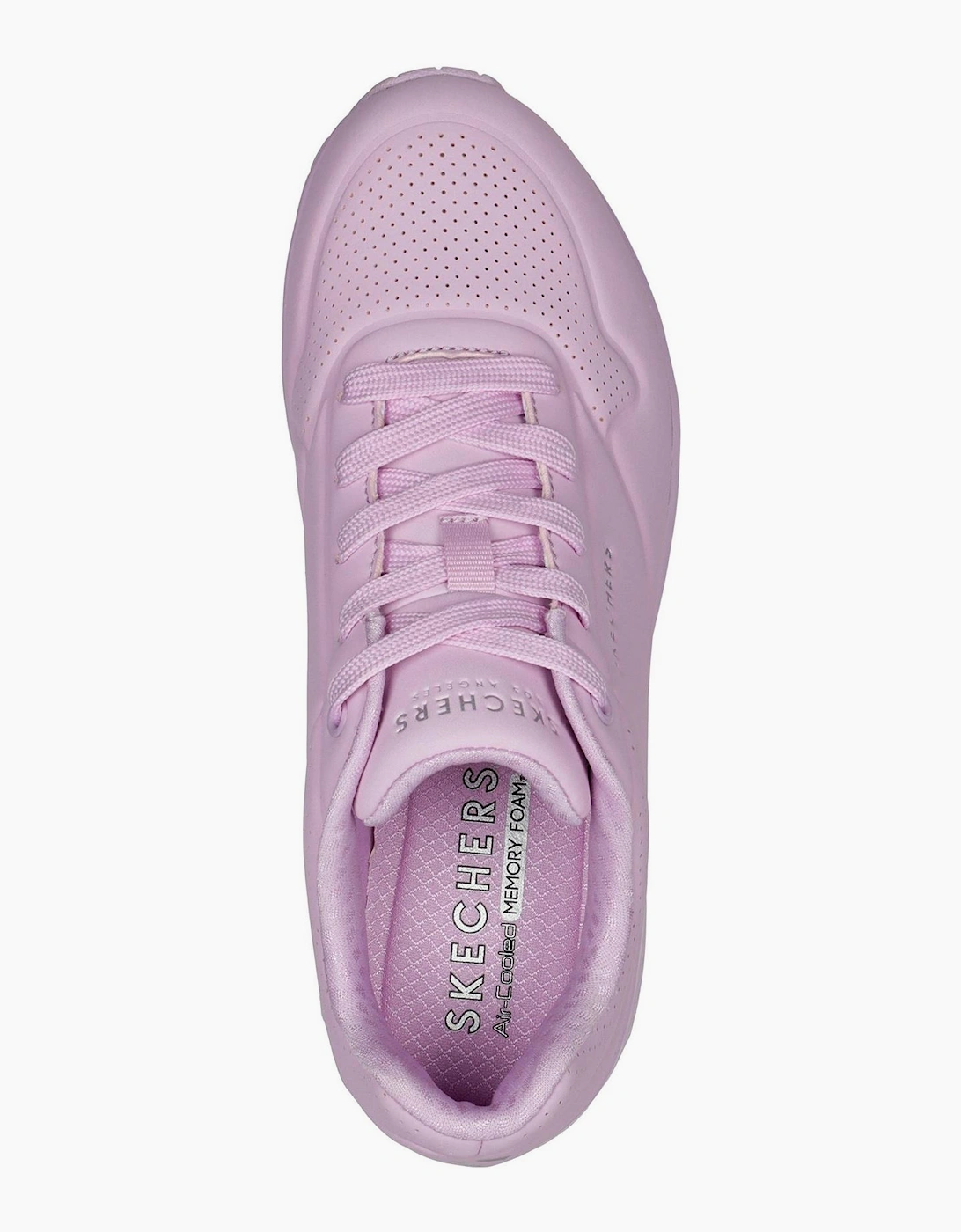 Womens Pastel Durabuck Lace Up Fash Low Top Trainers