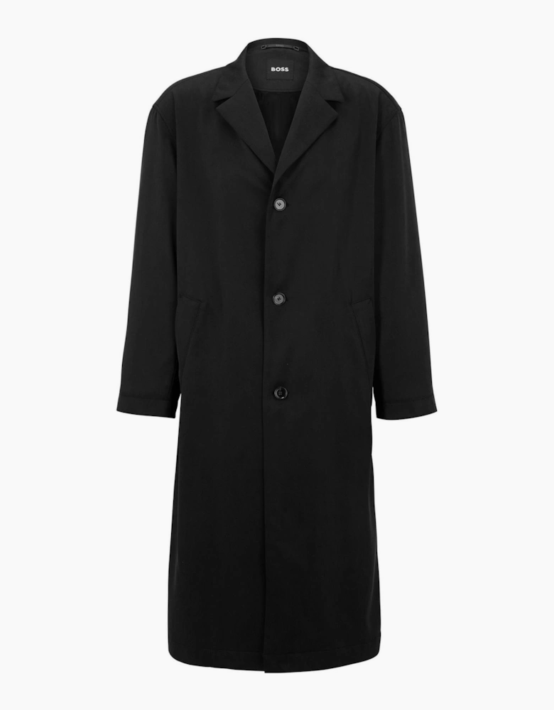 Solid Patterned Over Coat with Side and Flap Pockets