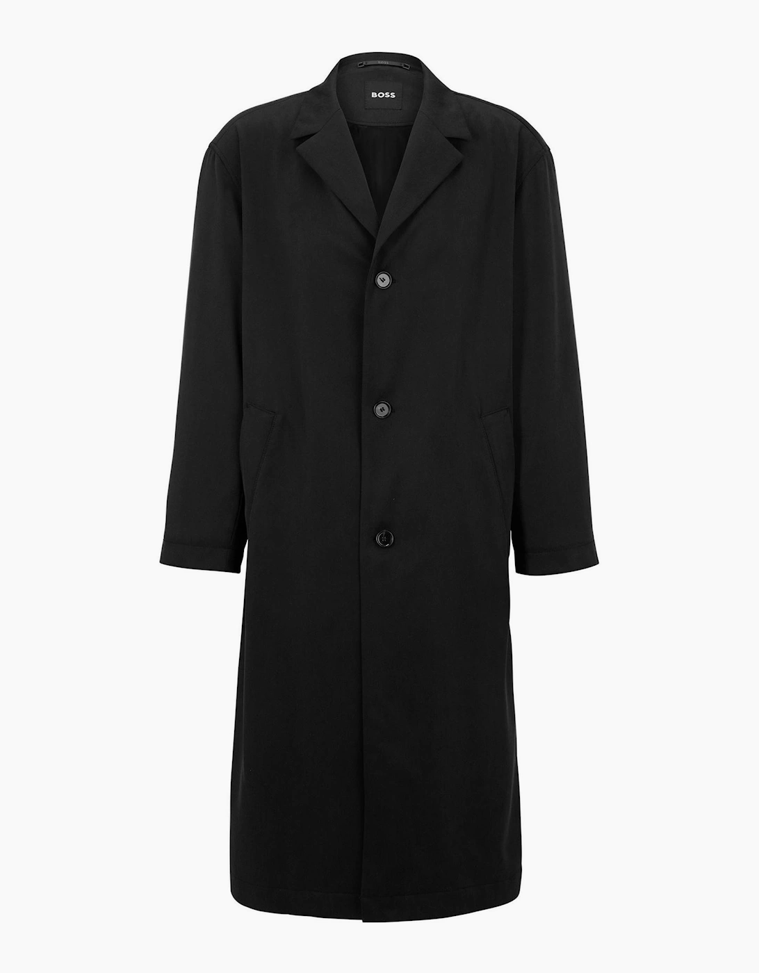 Solid Patterned Over Coat with Side and Flap Pockets