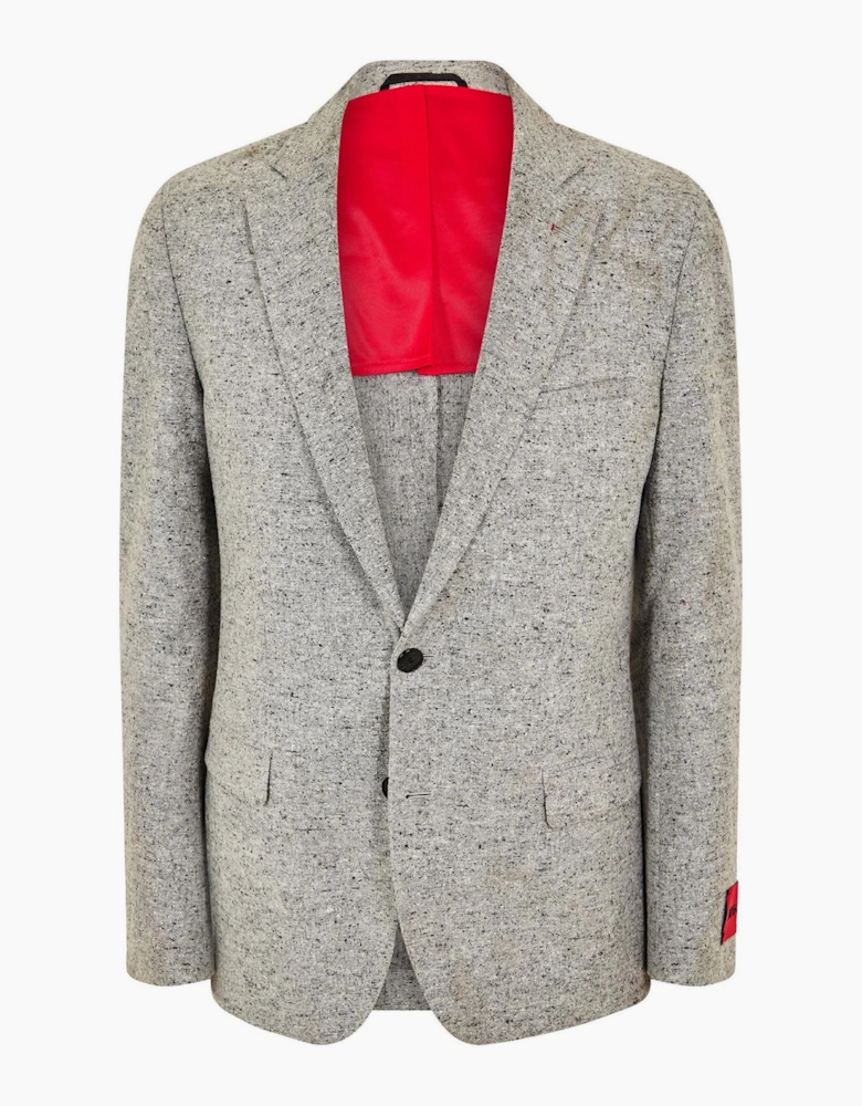 Speckled Patterned Flap Pocket Suit Jacket