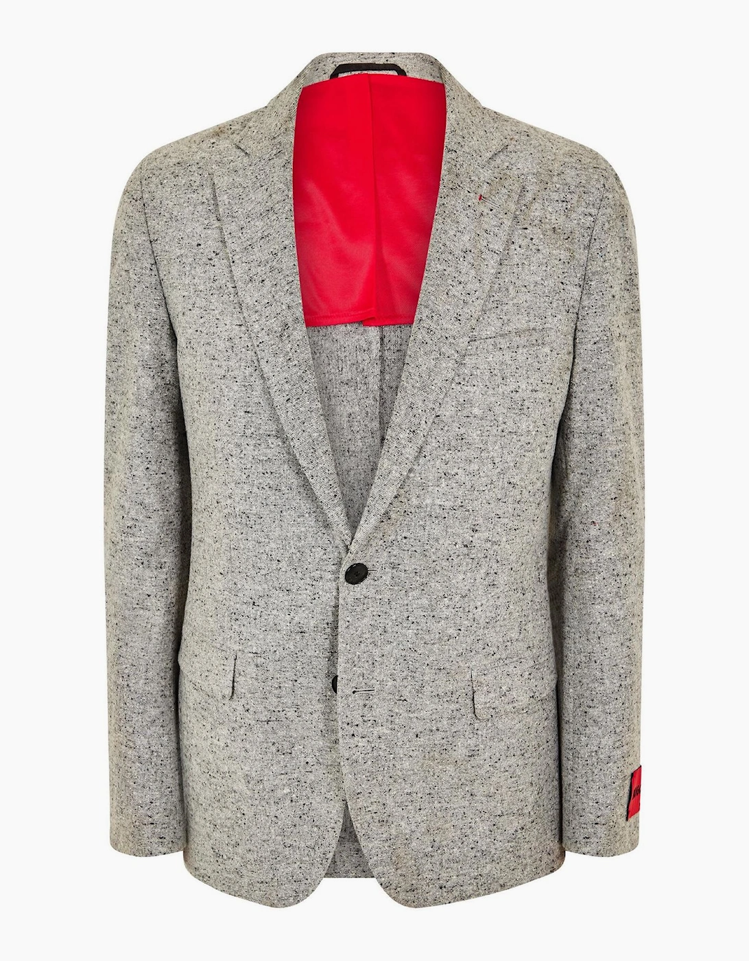Speckled Patterned Flap Pocket Suit Jacket