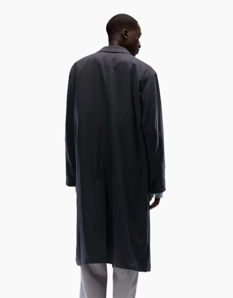 Solid Patterned Over Coat with Side and Flap Pockets