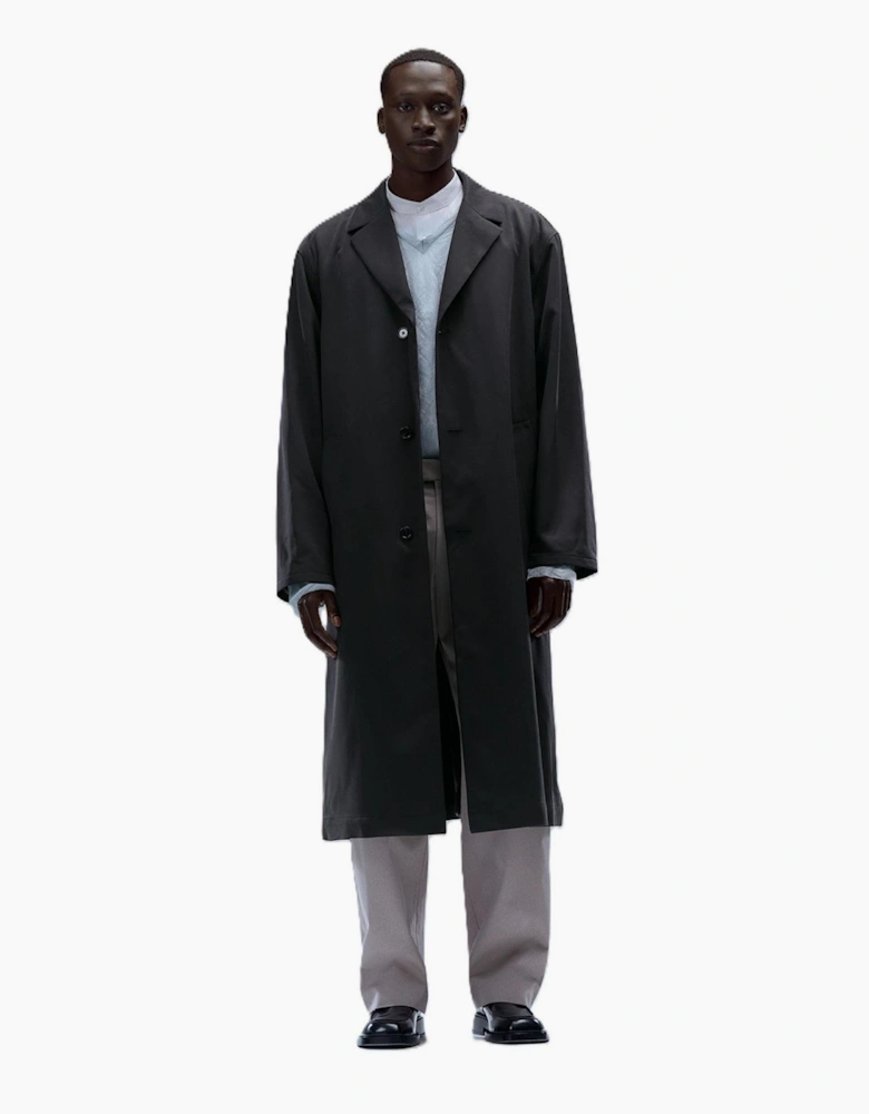 Solid Patterned Over Coat with Side and Flap Pockets