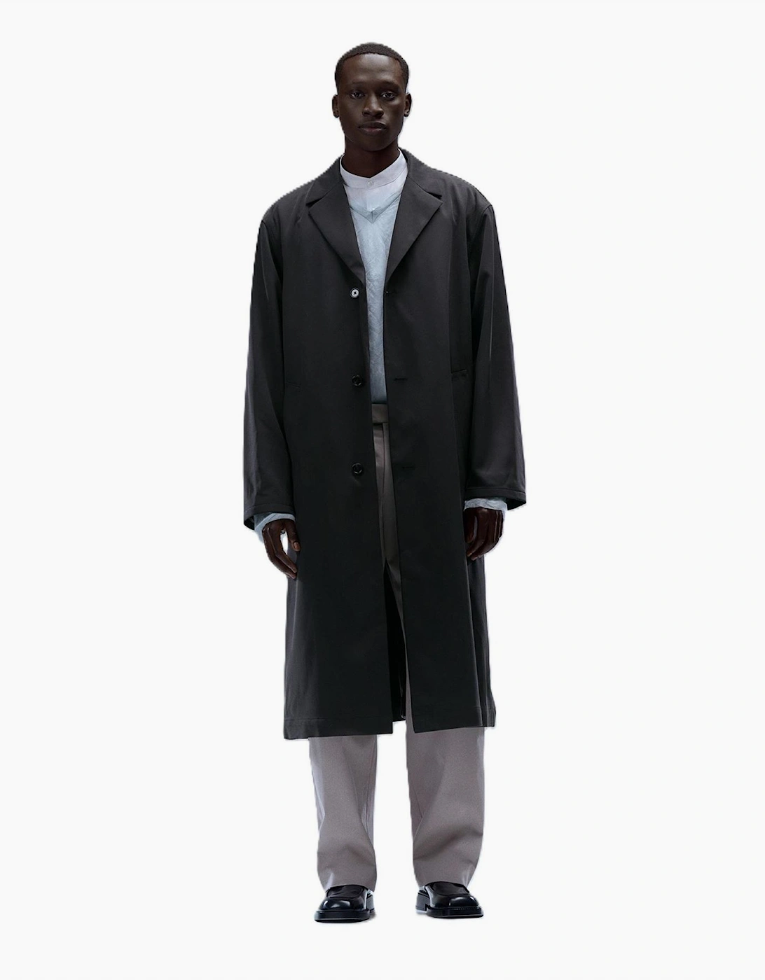 Solid Patterned Over Coat with Side and Flap Pockets