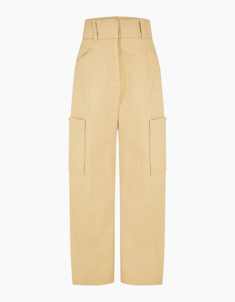 Solid Patterned High Rise Combat Pants