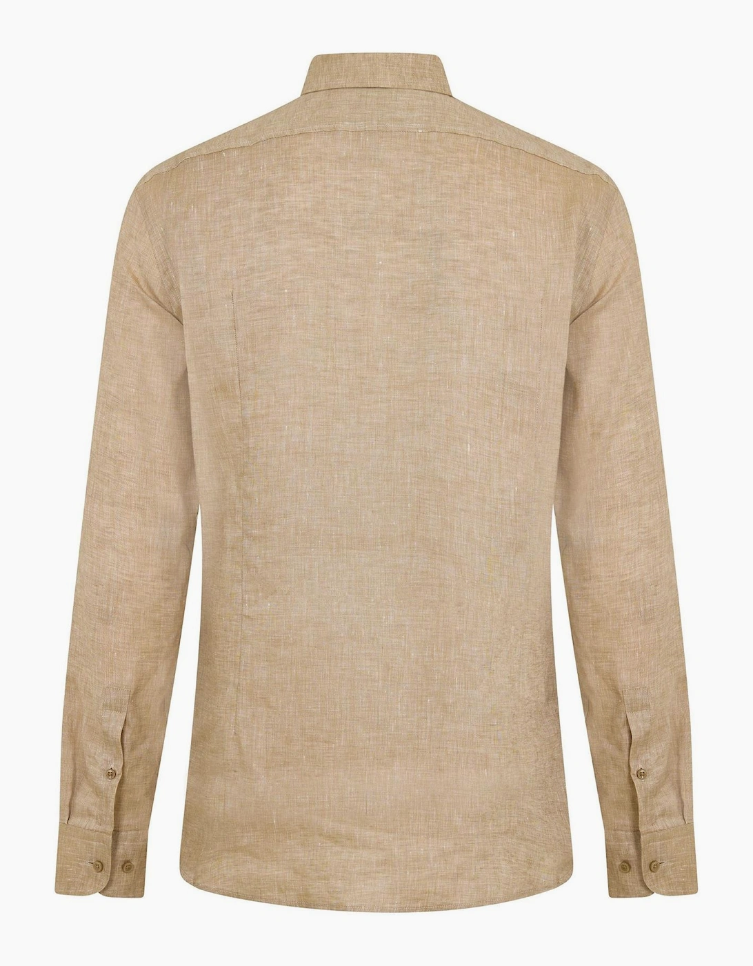 Collared Neck Point Collar Long Sleeve Oxford Shirt