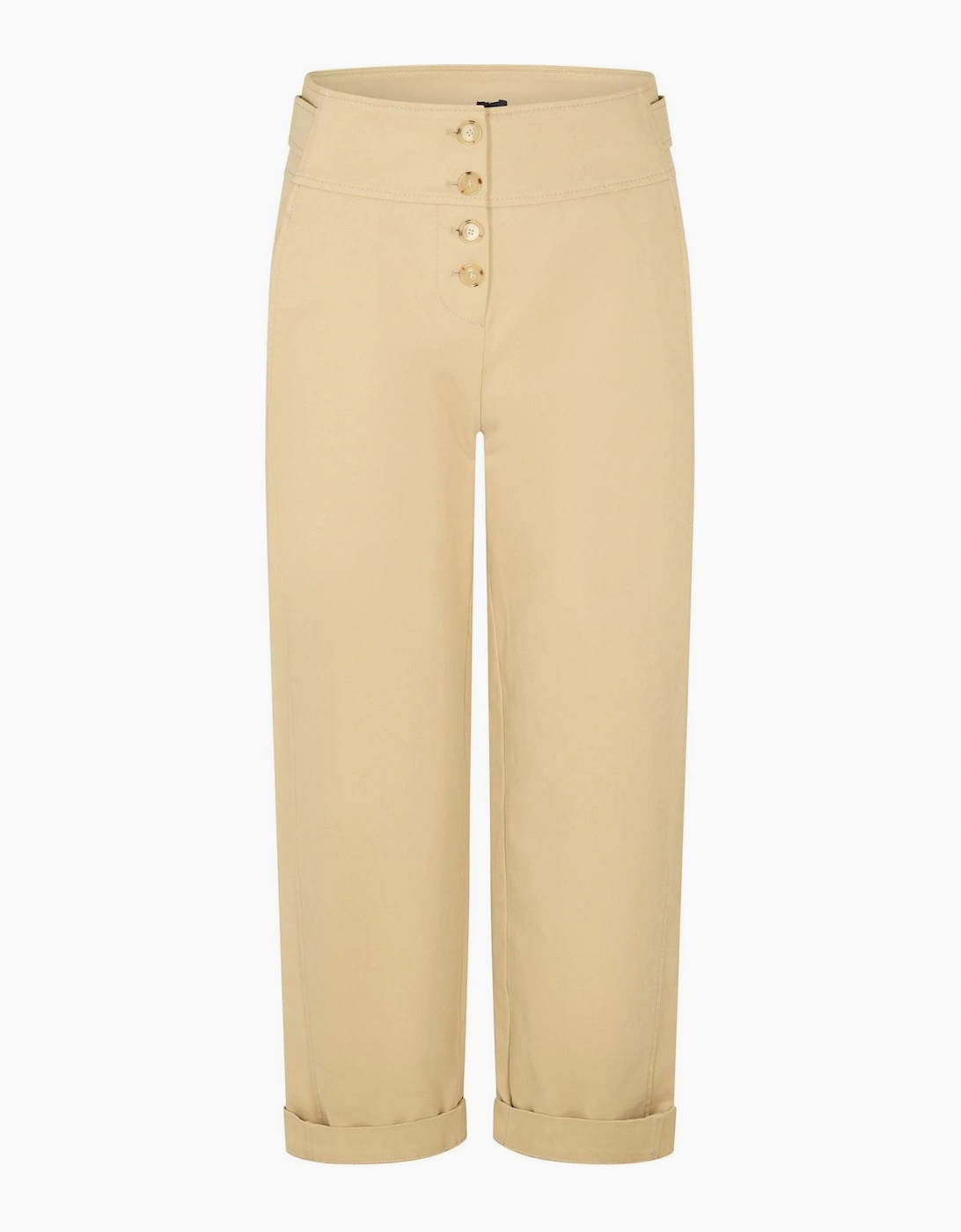 Solid Patterned Straight Leg Chinos
