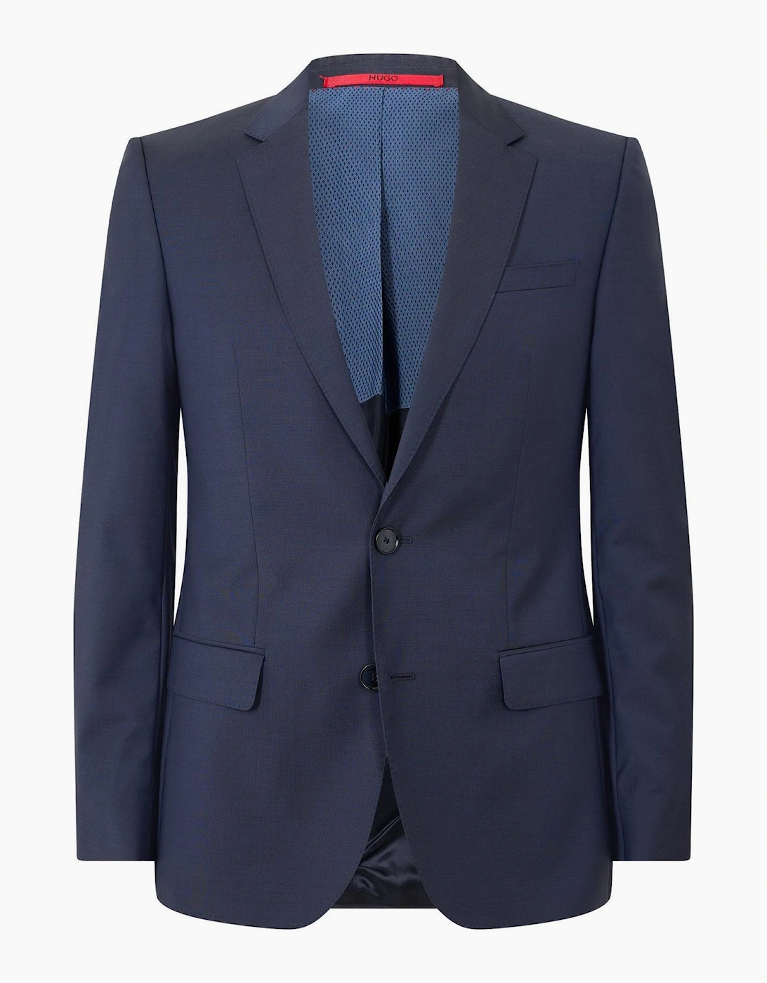 Solid Patterned Blazer with Flap Pocket