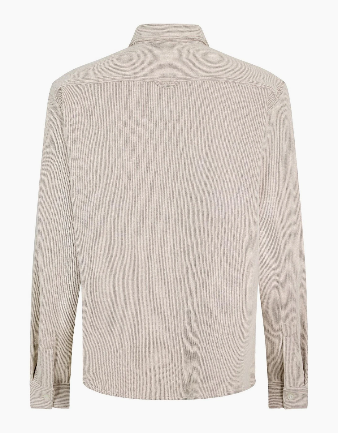 Oxford Long Sleeve Collared Shirt with Chest Pocket