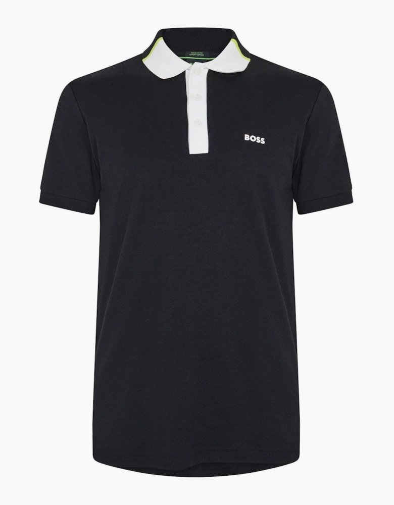 Collared Neck Short Sleeve Polo Shirt