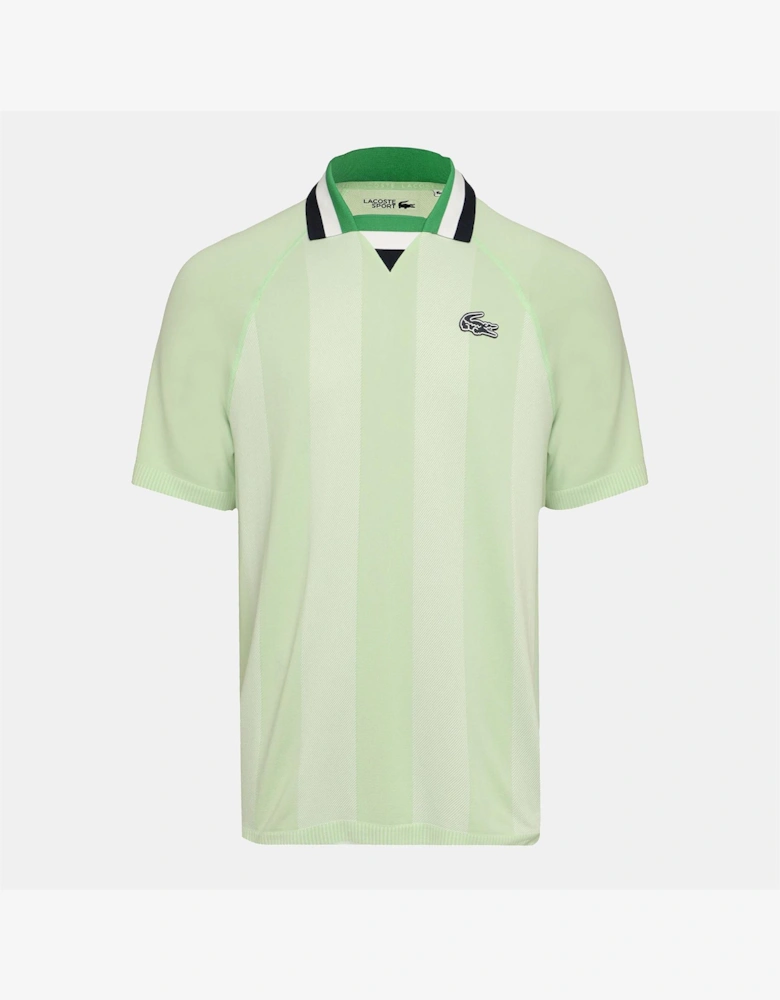 Crocodile Logo Collared Raglan Sleeve Polo Shirt