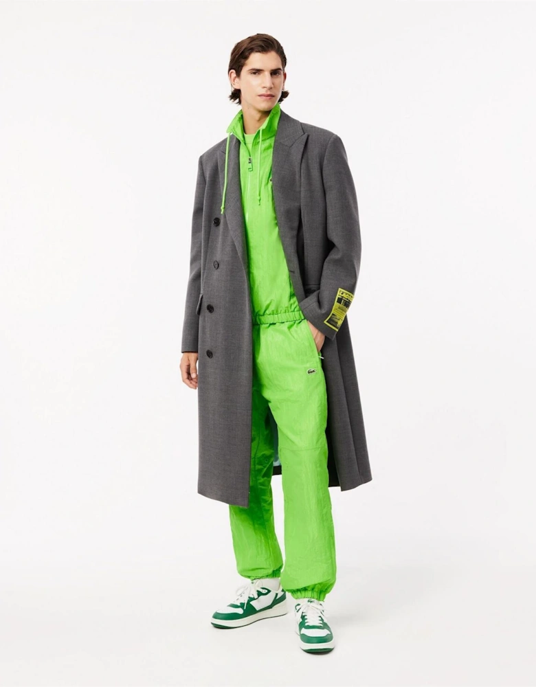 Solid Patterned Straight Track Pants with Ankle Zips