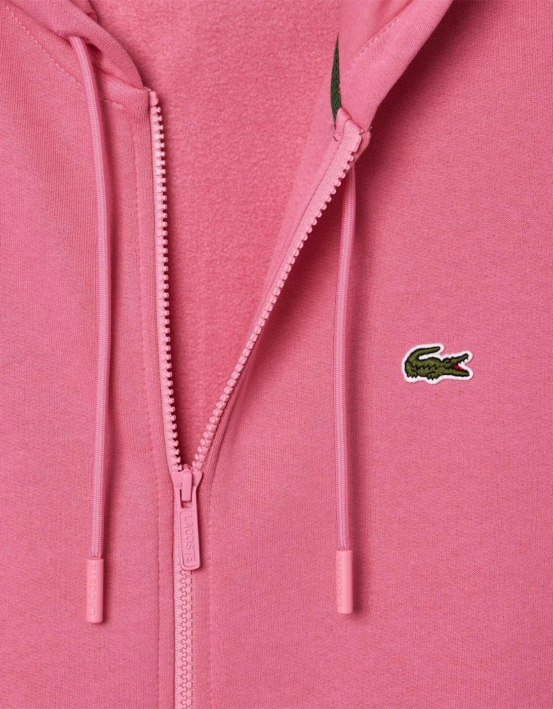 Solid Patterned Hooded Drawstring Ribbed Cuff Jacket with Logo