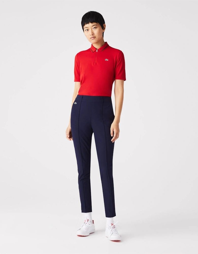 Solid Patterned High Rise Straight Chinos