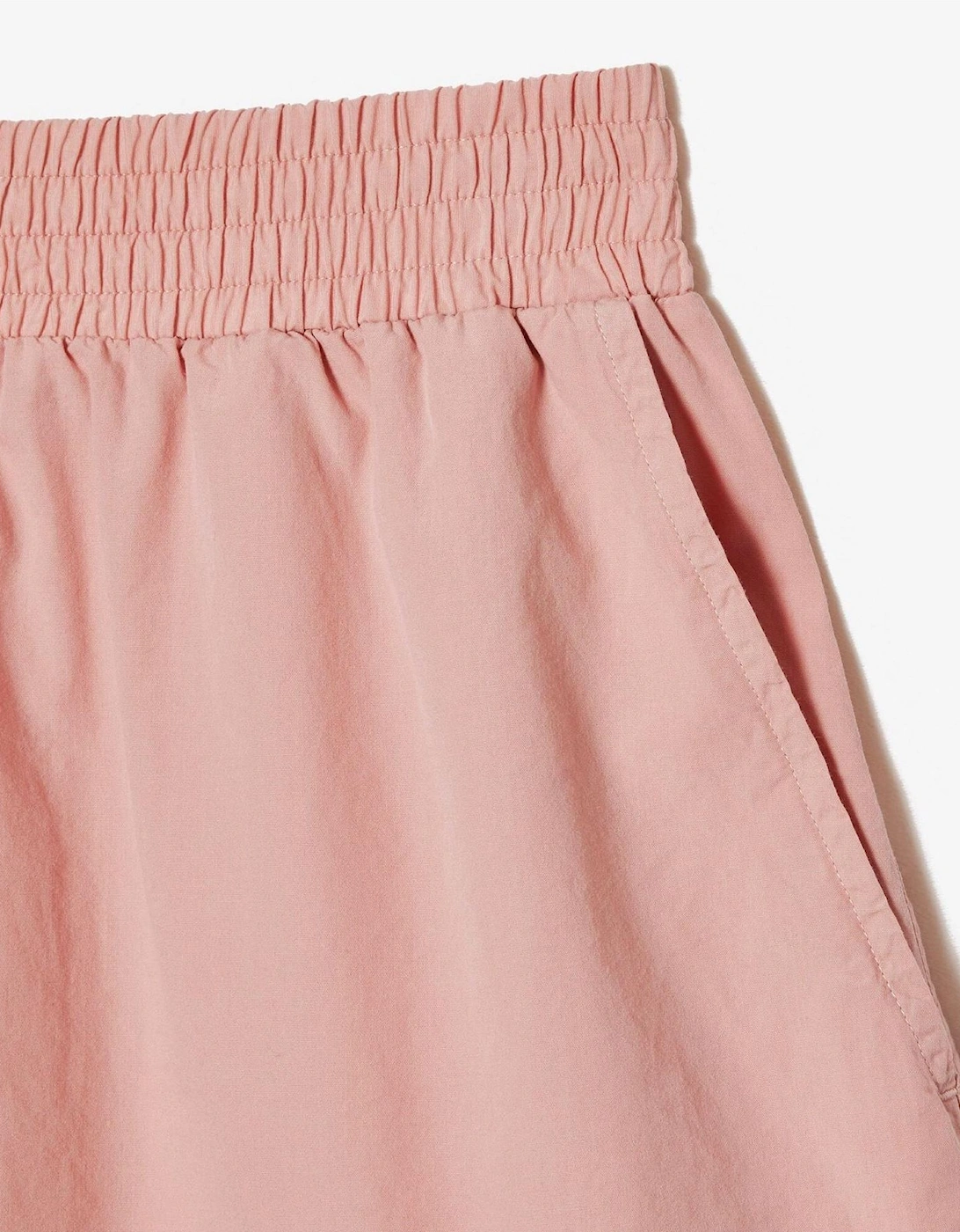 Solid Patterned Bermuda Shorts with Elasticated Waistband