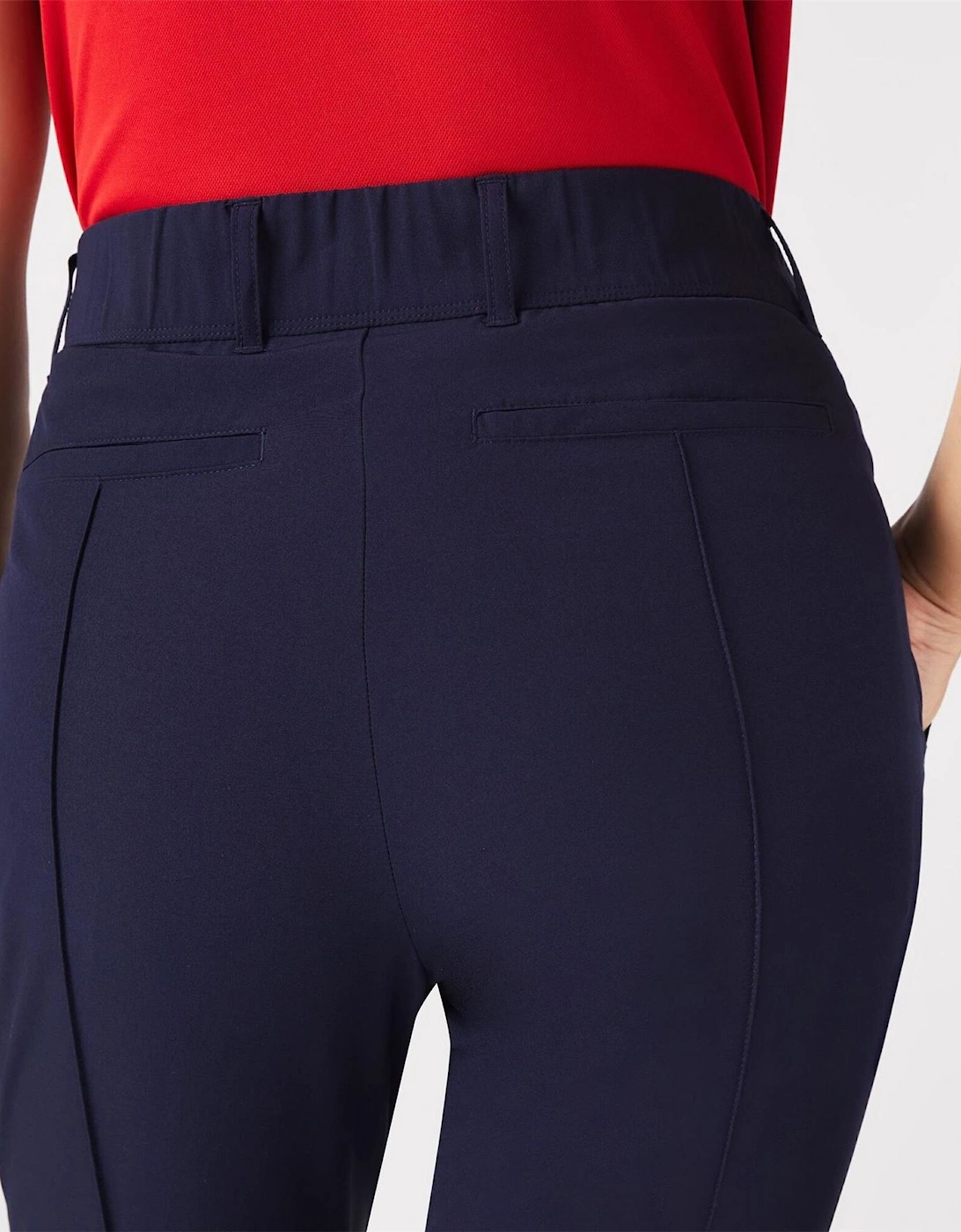 Solid Patterned High Rise Straight Chinos
