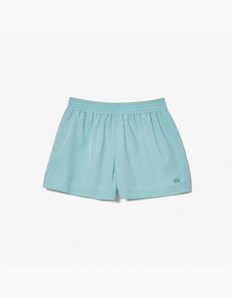 Solid Patterned Bermuda Shorts with Elasticated Waistband