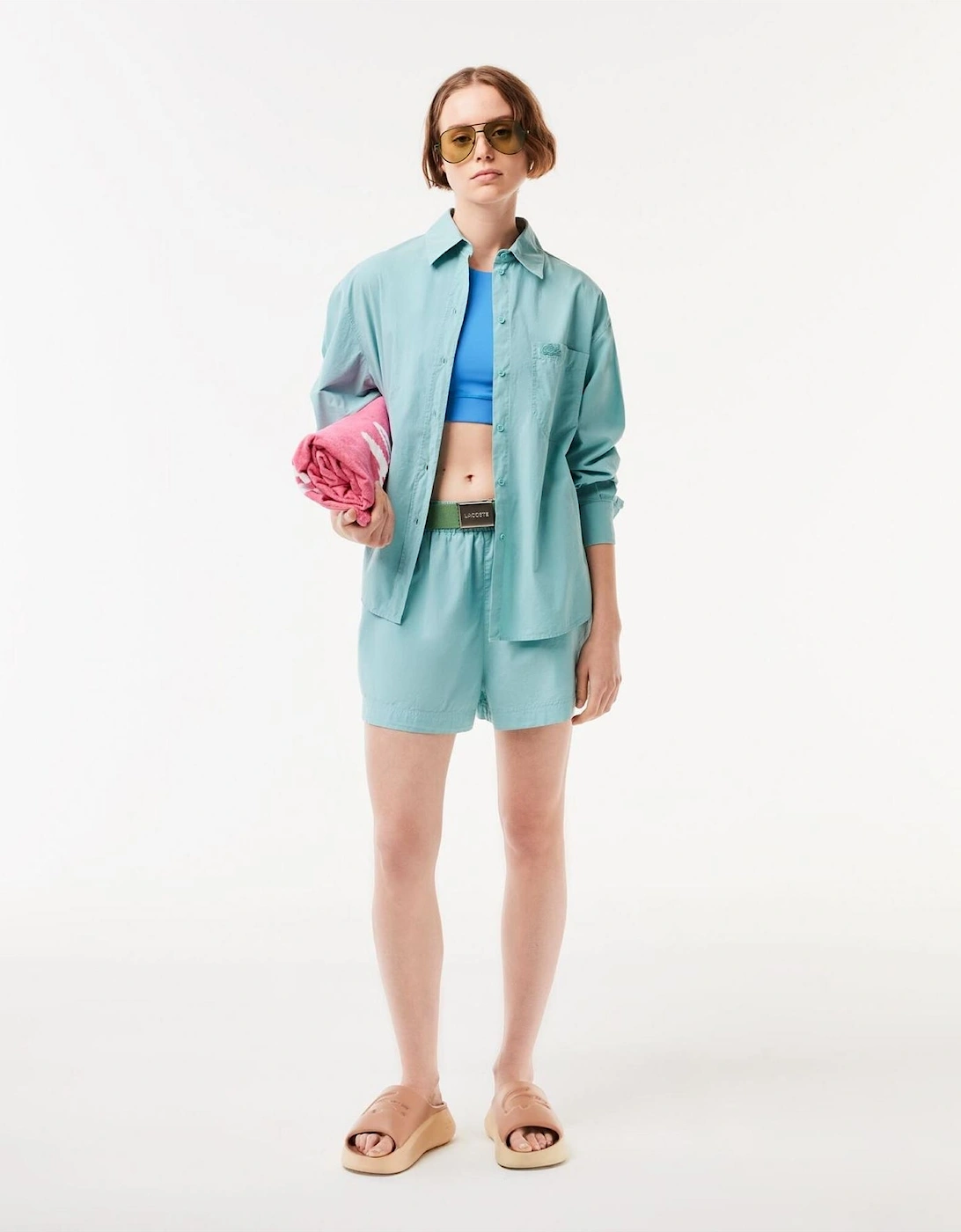 Solid Patterned Bermuda Shorts with Elasticated Waistband