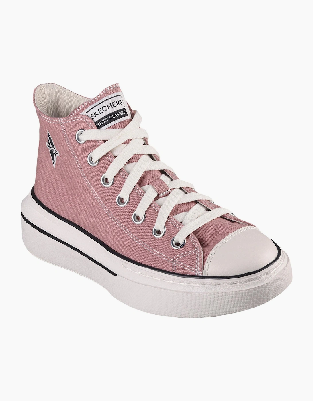 Skechers Skechers Women's Womens Mid Top Lace Up W Air Cooled Low Top Trainers - Pink